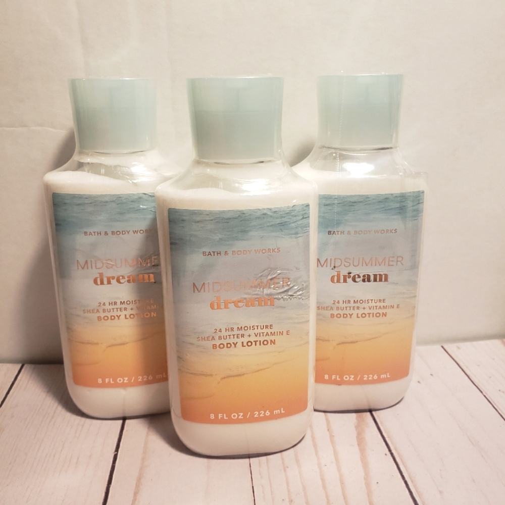 BBW MIDSUMMER DREAM LOTION X3. DISCONTINUED.